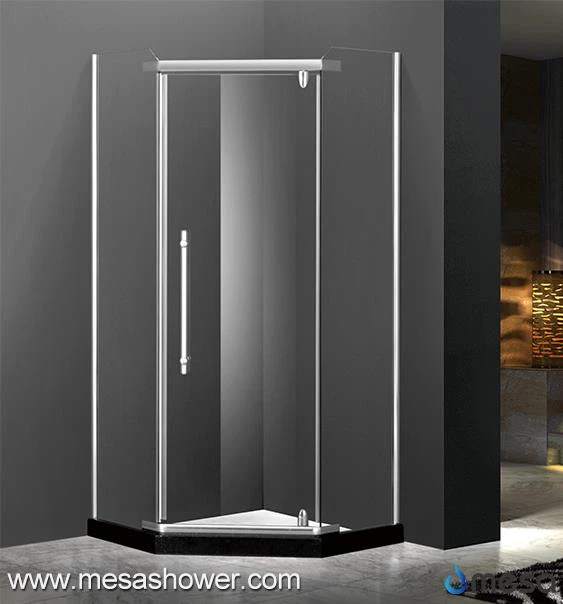 Jeftini kut za kupnju Dijamantni okviri bez okvira Clear Glass kupaonica Pivot tuš ograde