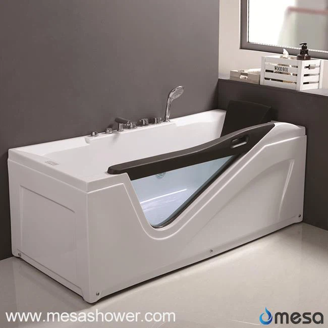 Nepravilna oblika Moderni kut dizajn Rectangular ABS stakla masaža Whirlpool Jetted vruće kadom Kupaonica kada za brza dostava