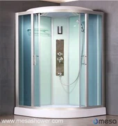 Spusti pladanj parna tuš kabina s inox okvir L-500-CH-BXG