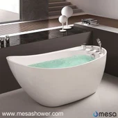 Duboko samostojeći akril Neredovita ovna kadica s kutom