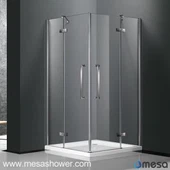 Popularni okvirni okviri bez okvira za tuširanje s zglobnim vratima