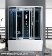 Pravokutna kupka i tuš kabina s masažom i parom