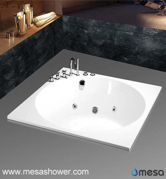 Bijeli akrilni pravokutni kapljasti kadom s hidromasažnom funkcijom