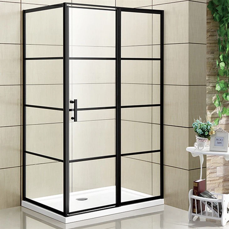 Crna staklena tuš vrata